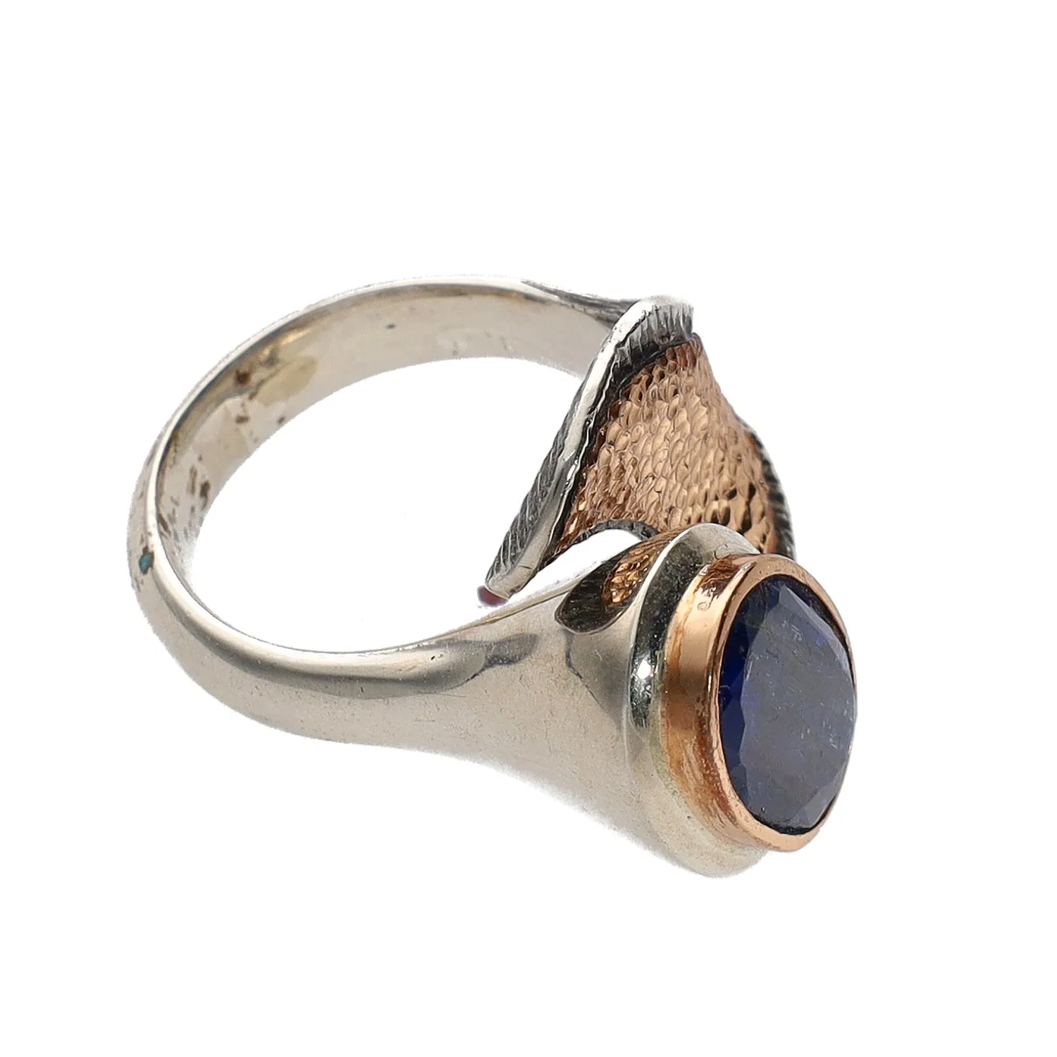 Bora Jewelry of Brooklyn Sterling Silver and Bronze Oval Spinel Modern Ring