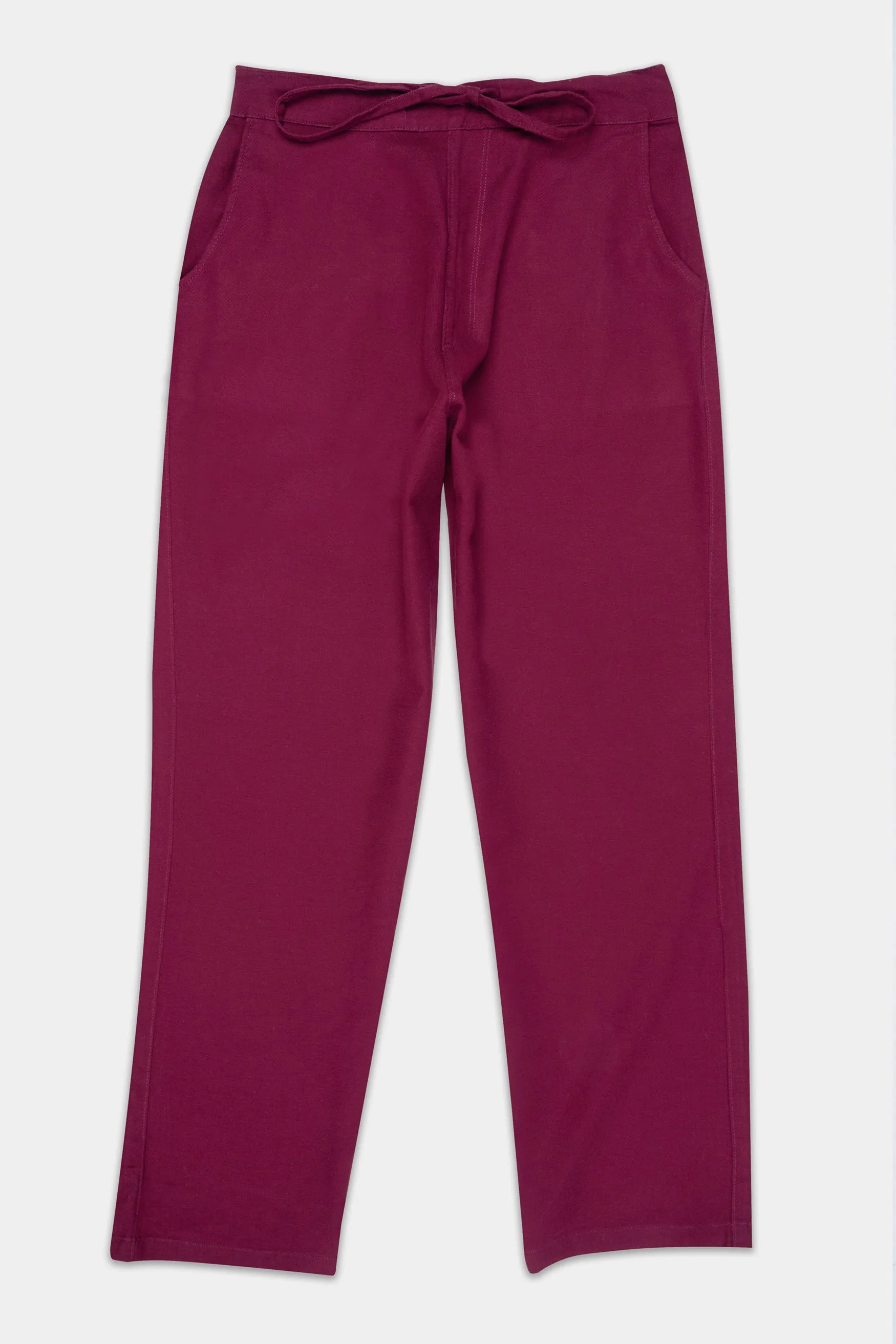 Bordeaux Maroon Ankle Length Premium Cotton Palazzo