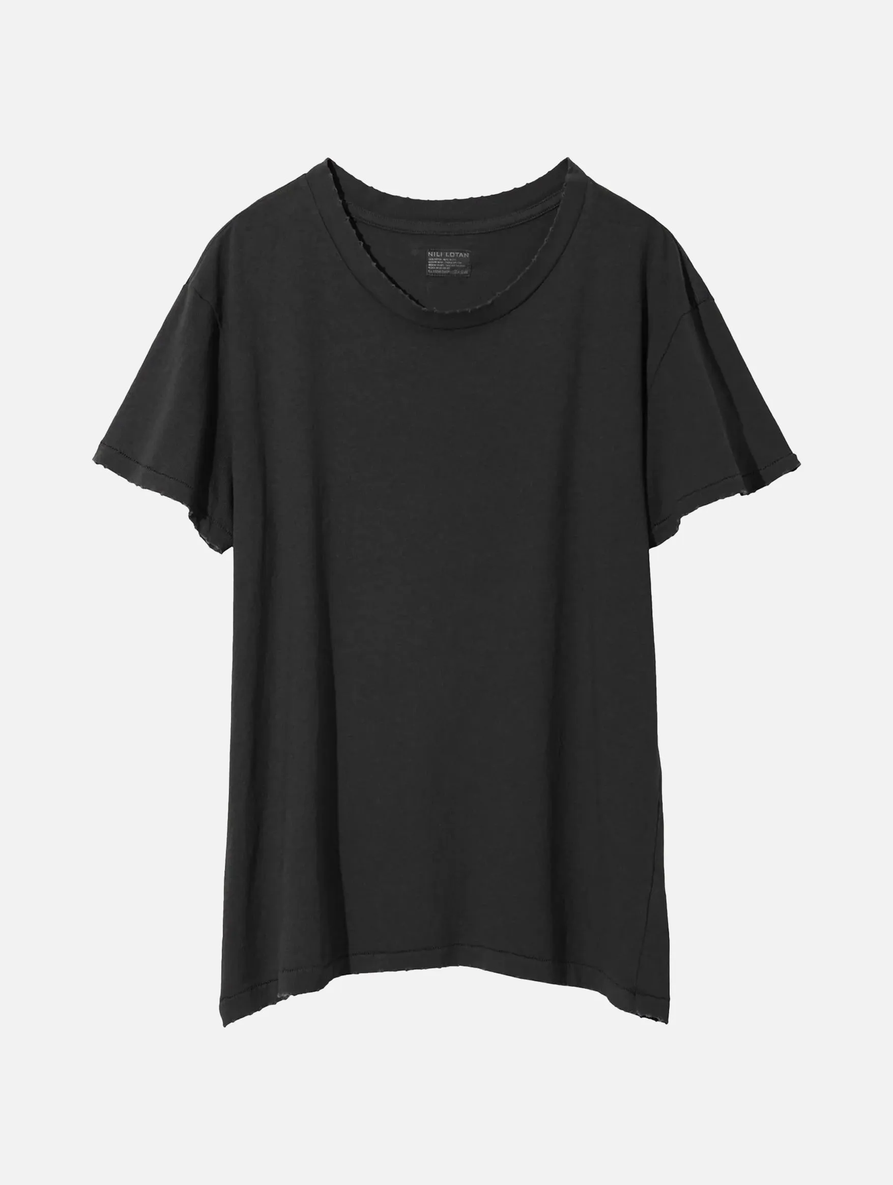 Brady Cotton Tee in Washed Black