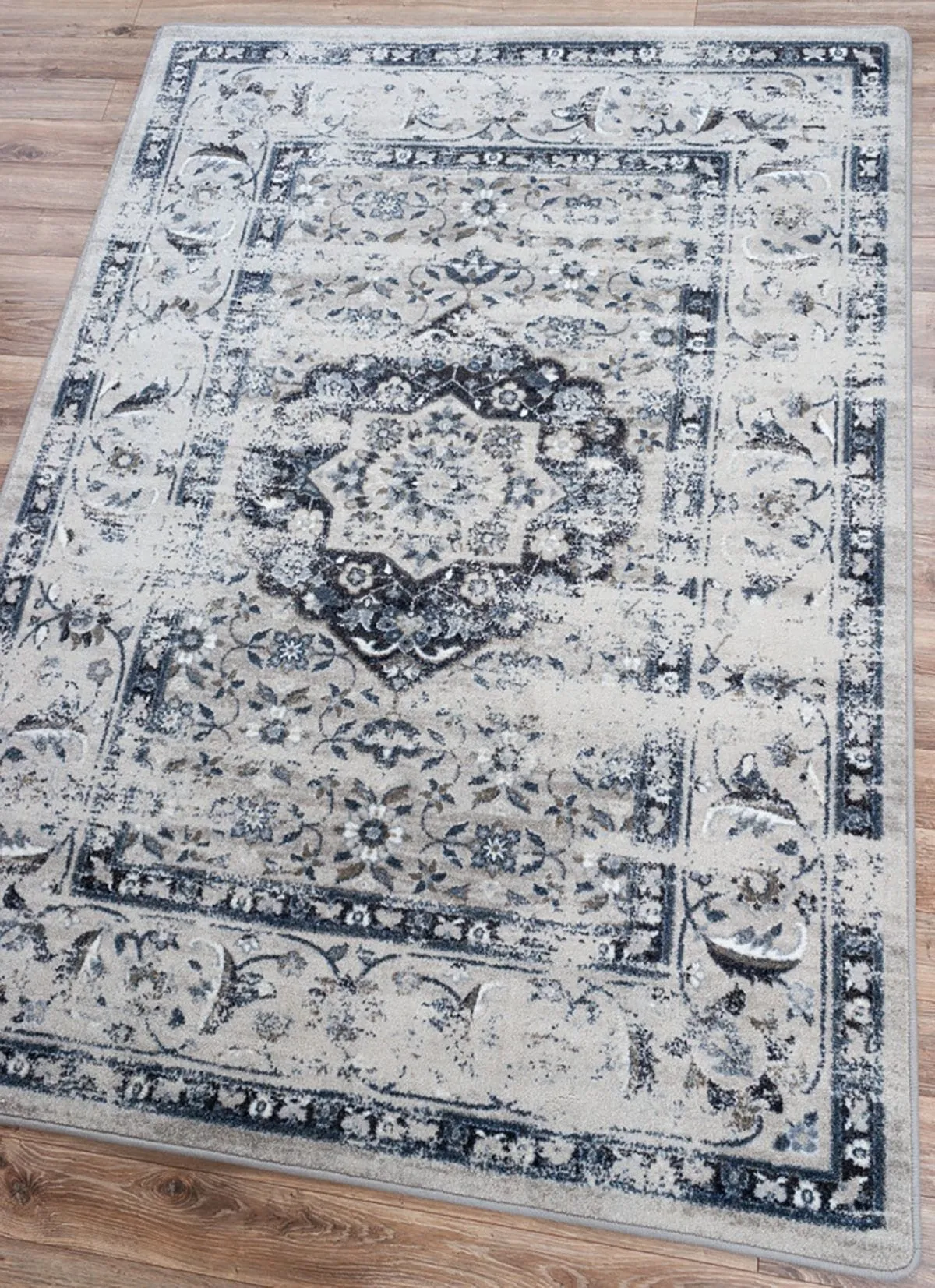 Bristol Mist Distressed Blue/Grey Rugs