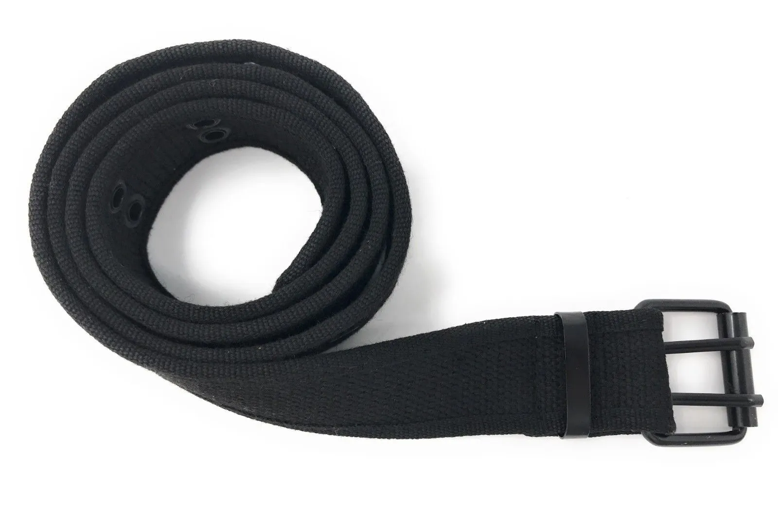 Casaba Canvas Belts Double Row 2 Holes Grommet Fabric Military Mens Women Unisex