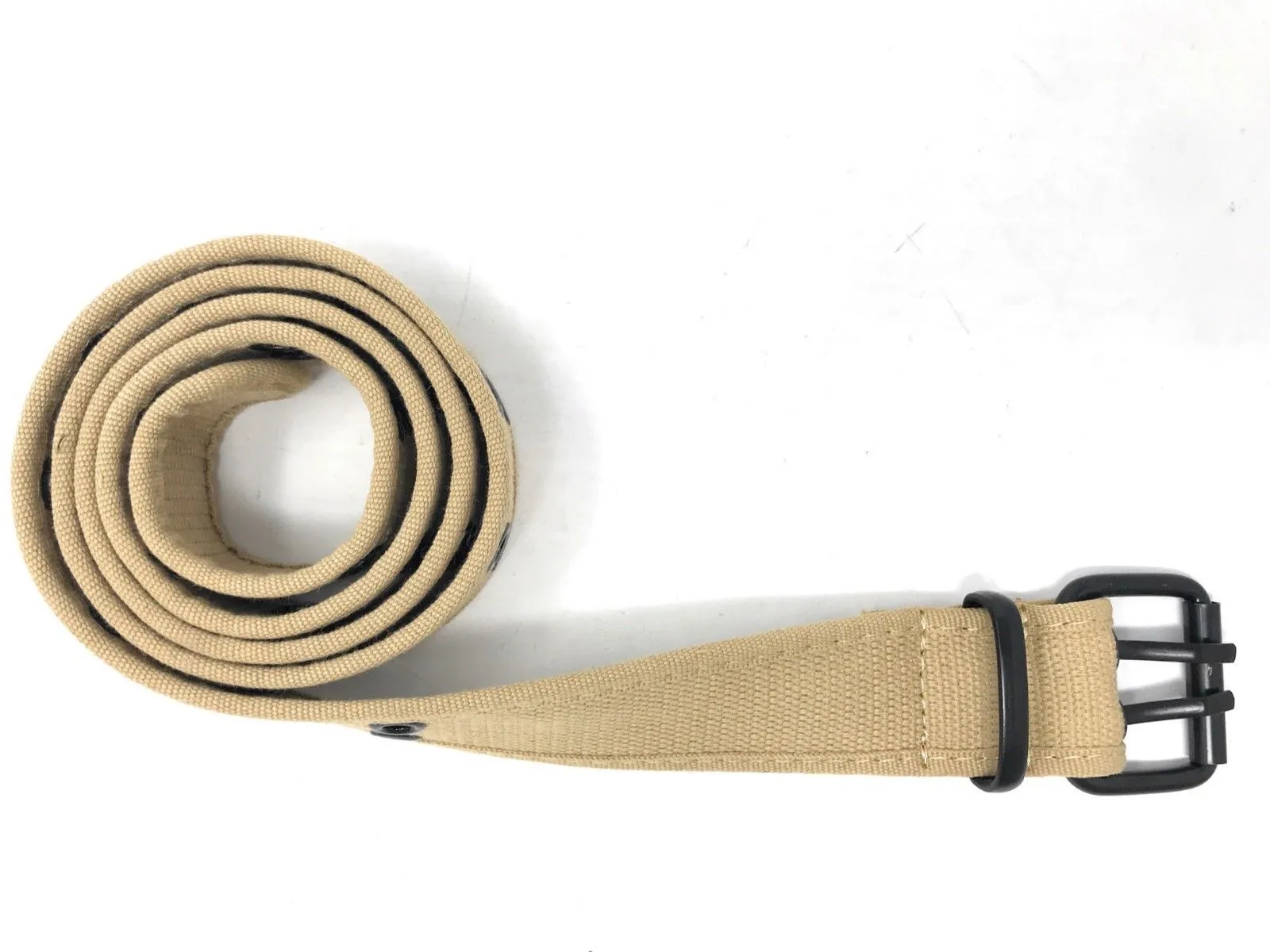 Casaba Canvas Belts Double Row 2 Holes Grommet Fabric Military Mens Women Unisex