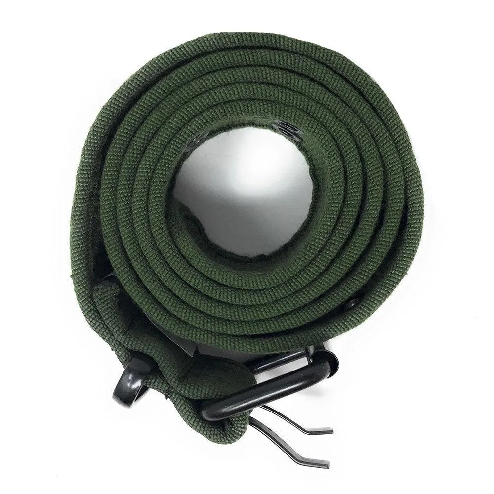 Casaba Canvas Belts Double Row 2 Holes Grommet Fabric Military Mens Women Unisex