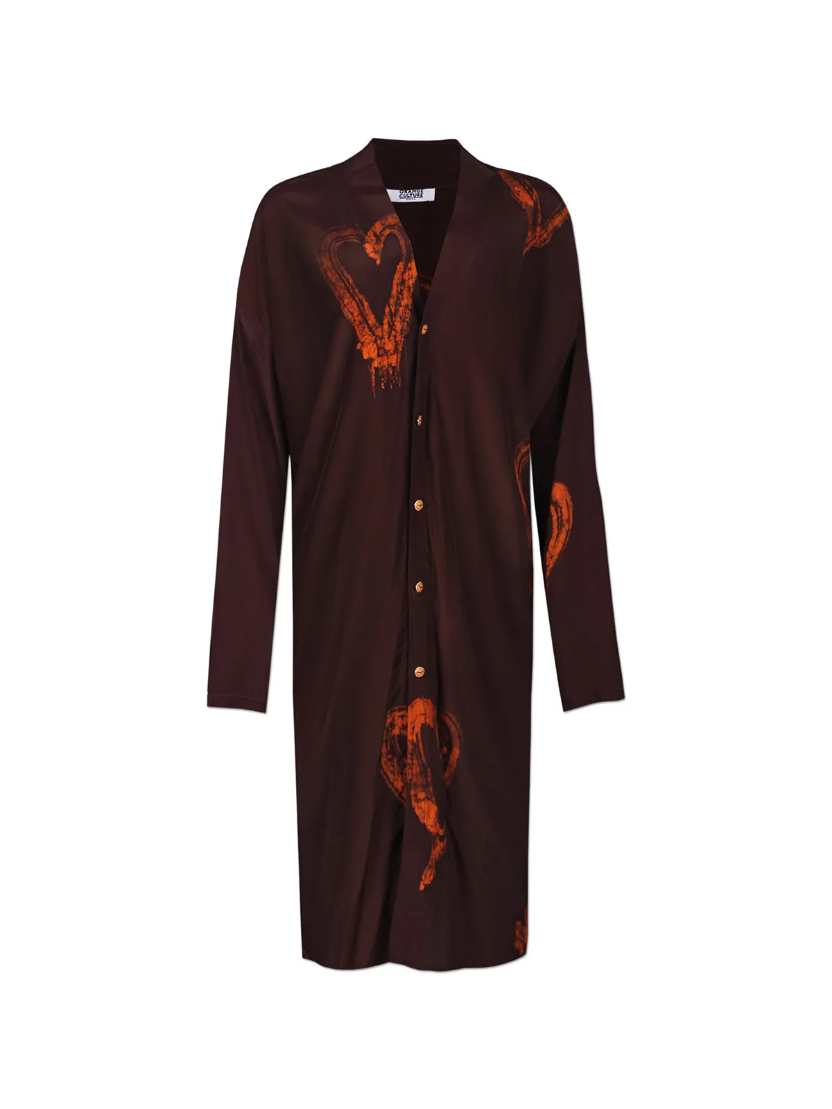 Casj Vol 2 Orange Heart Shirt Dress