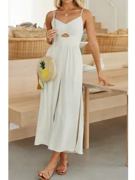 Casual Hollow Out Wide Leg Jumpsuit