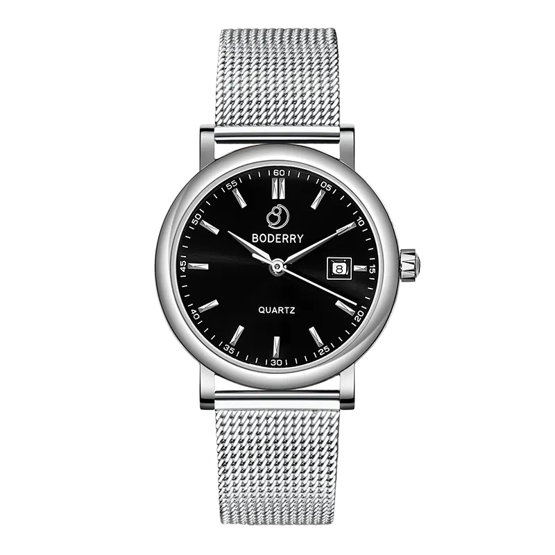 CLASSIC 36MM - Swiss Quartz Movement Watch | Silver & Black