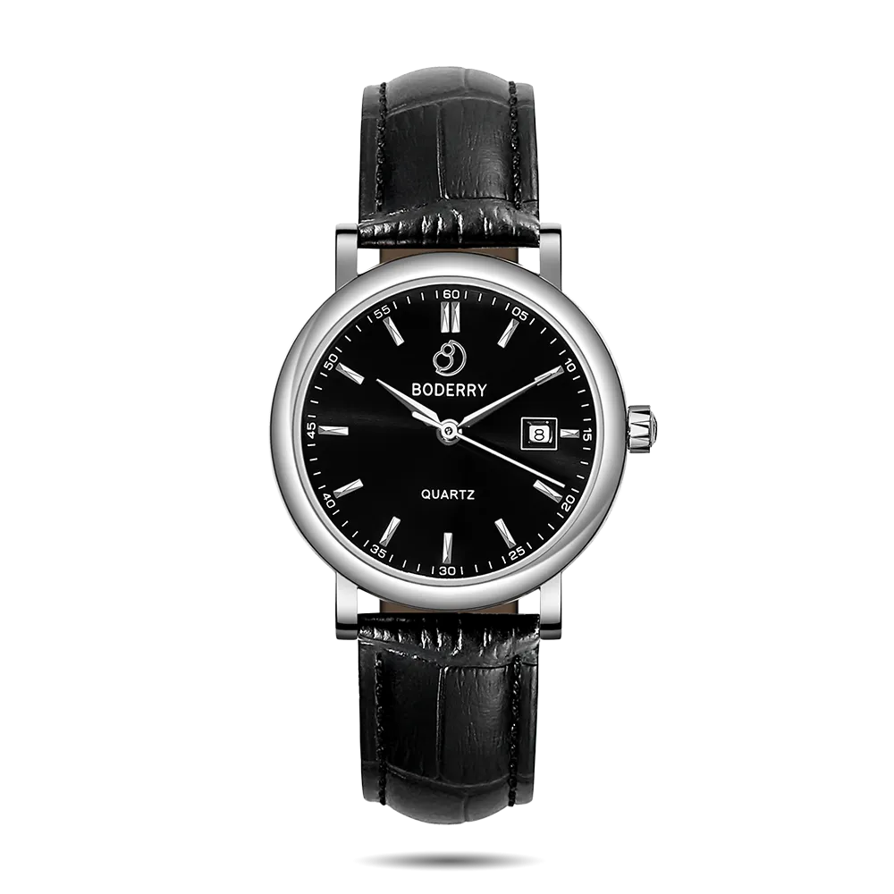 CLASSIC 36MM - Swiss Quartz Movement Watch | Silver & Black