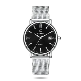 CLASSIC 40MM - Swiss Quartz Movement Watch | Silver Case & Mesh Strap