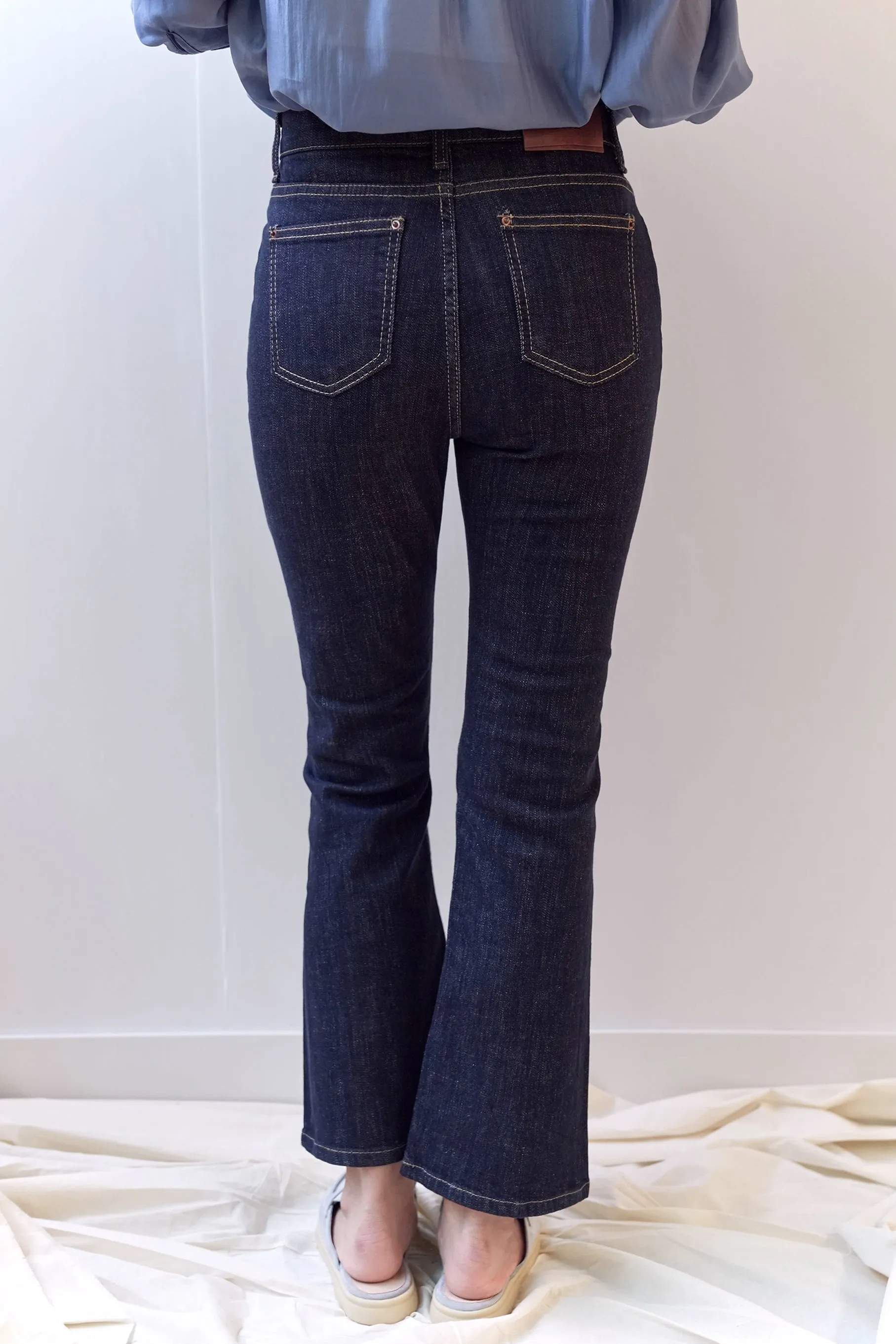 Cleo Bootcut Denim Jeans, Deep Blue