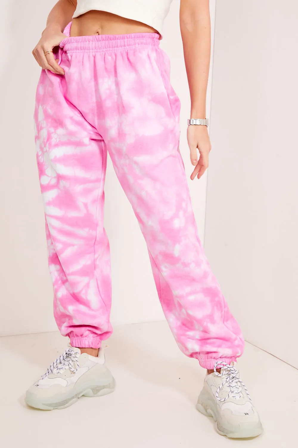 Corey Pink Tie Dye Oversized Joggers