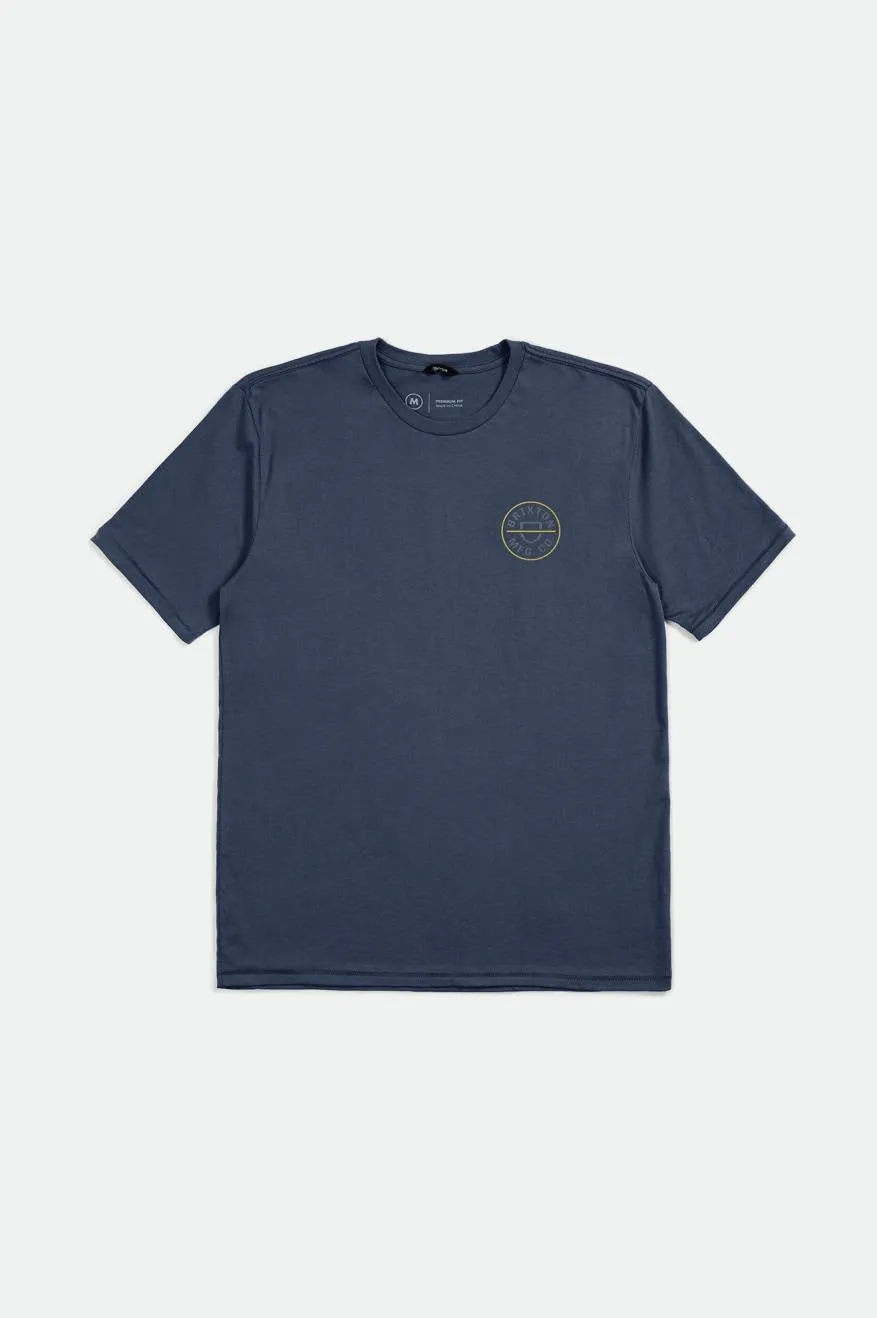 Crest II S/S Standard Tee - Washed Navy/Chinois Green/Acacia