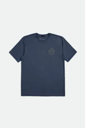 Crest II S/S Standard Tee - Washed Navy/Chinois Green/Acacia