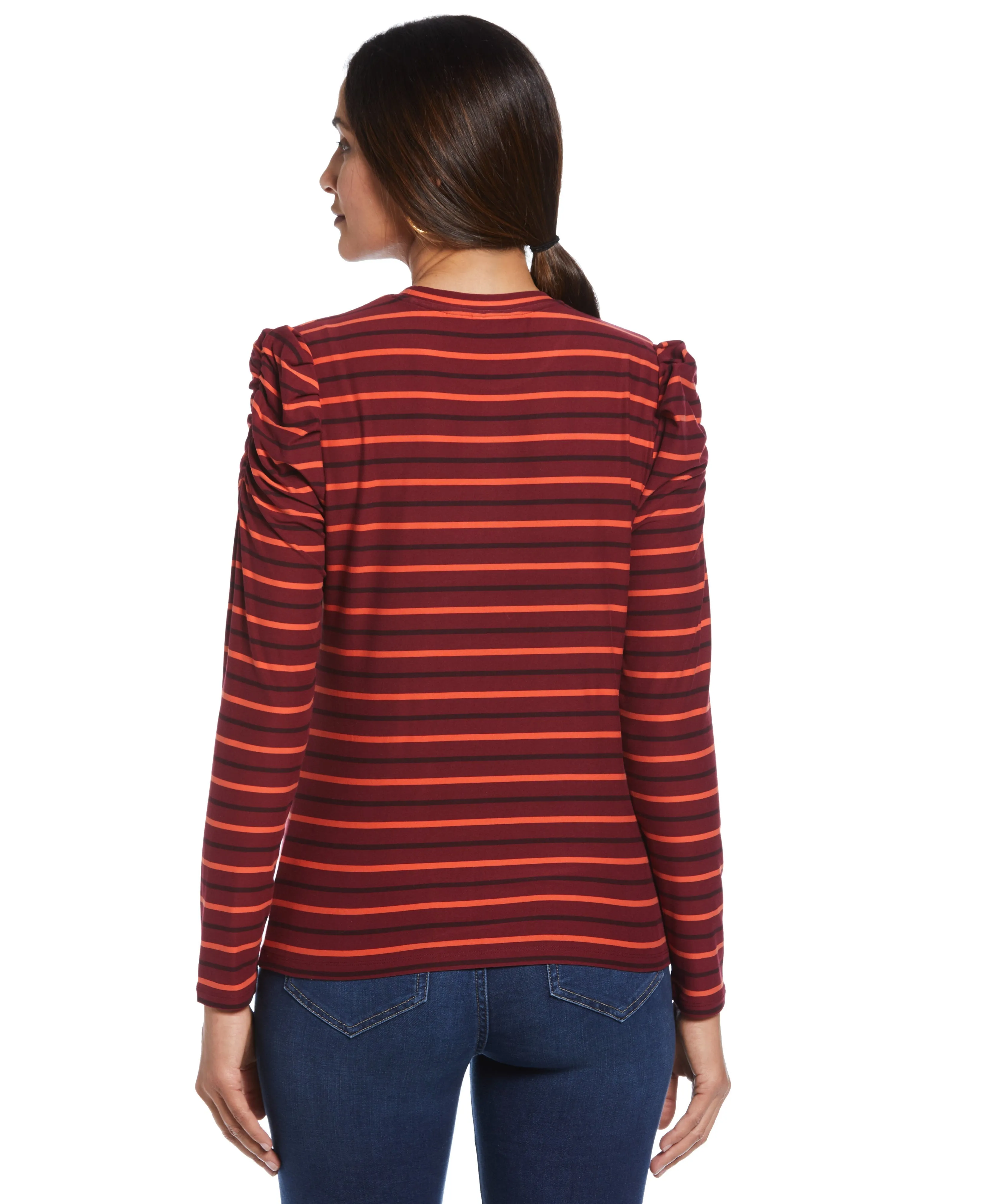 Crew Neck Puff Sleeve Top