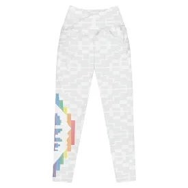 Danker Nuggets Pyramid White Womens Crossover Yoga Pants