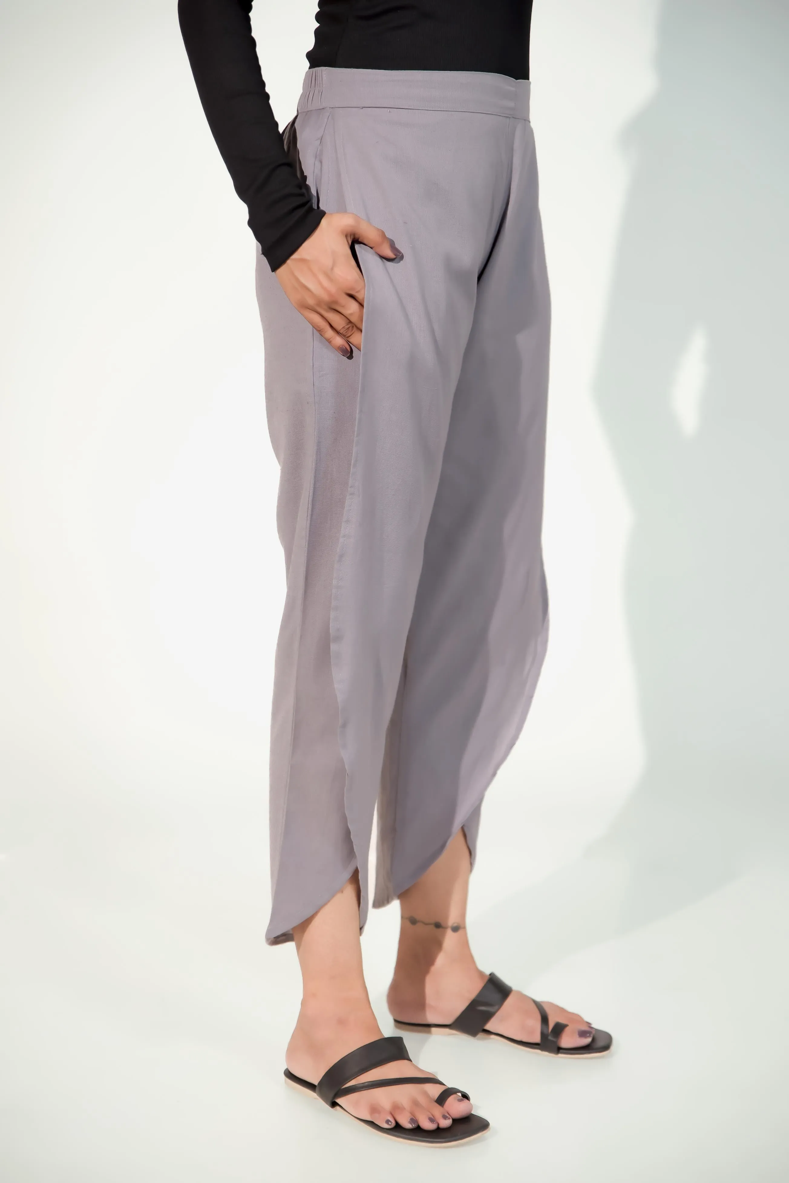 Dark Grey Women's Tulip Trousers