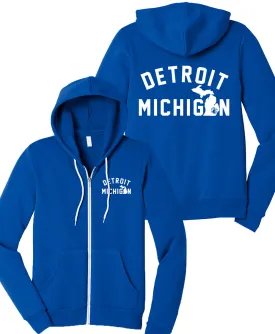 Detroit MI - Zip Up Fleece