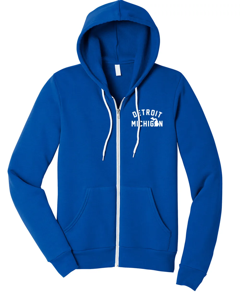 Detroit MI - Zip Up Fleece