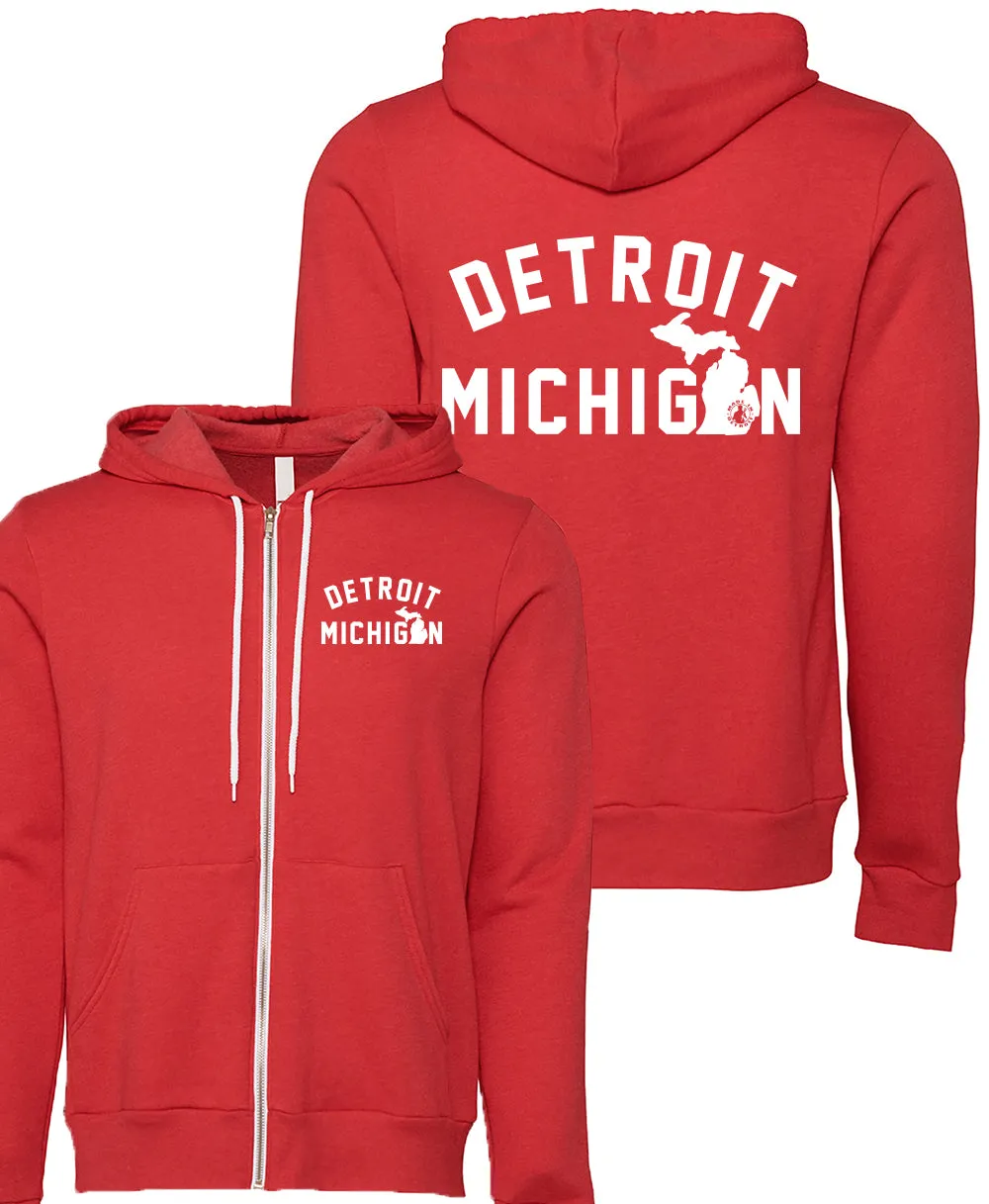 Detroit MI - Zip Up Fleece