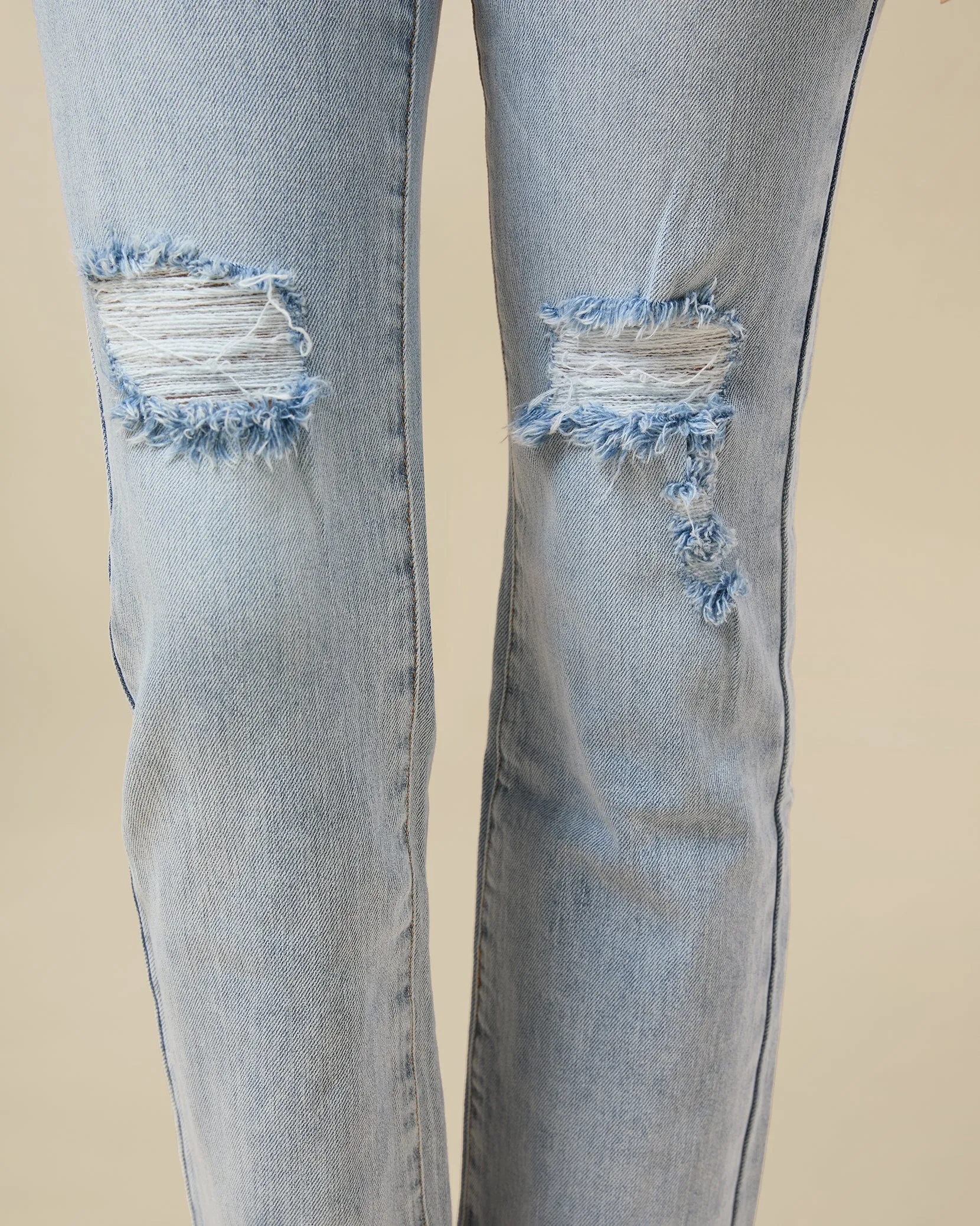 Distressed Straight Leg Jean