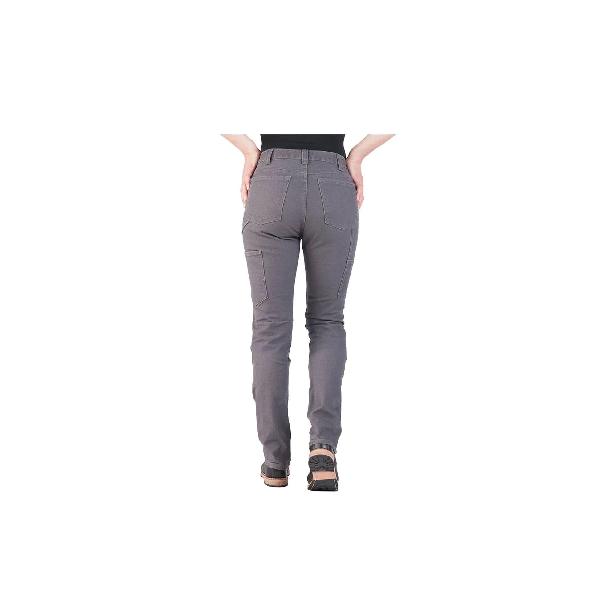 Dovetail Workwear Womens Maven Slim Dark Grey Stretch Duck Canvas