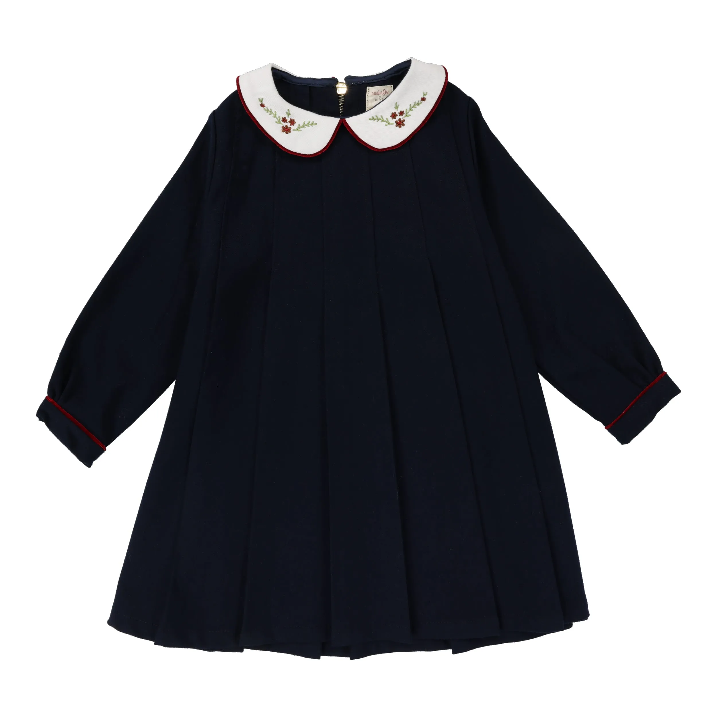 dress collar pleated - navy