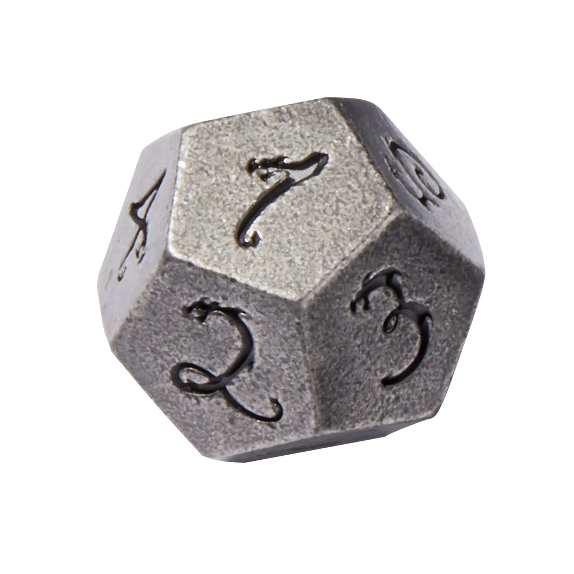 Dwarven Mines Silver Colored Metal 7pc Dice Set