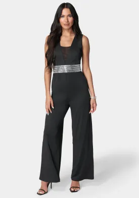 Embellished Wide Leg Jumpsuit