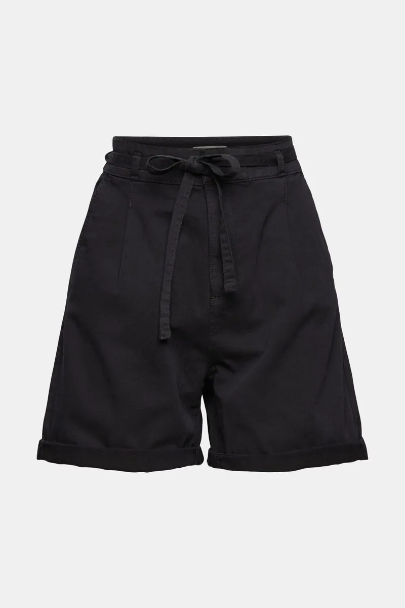 Esprit High-Waisted Shorts  100% Pima Cotton | Black