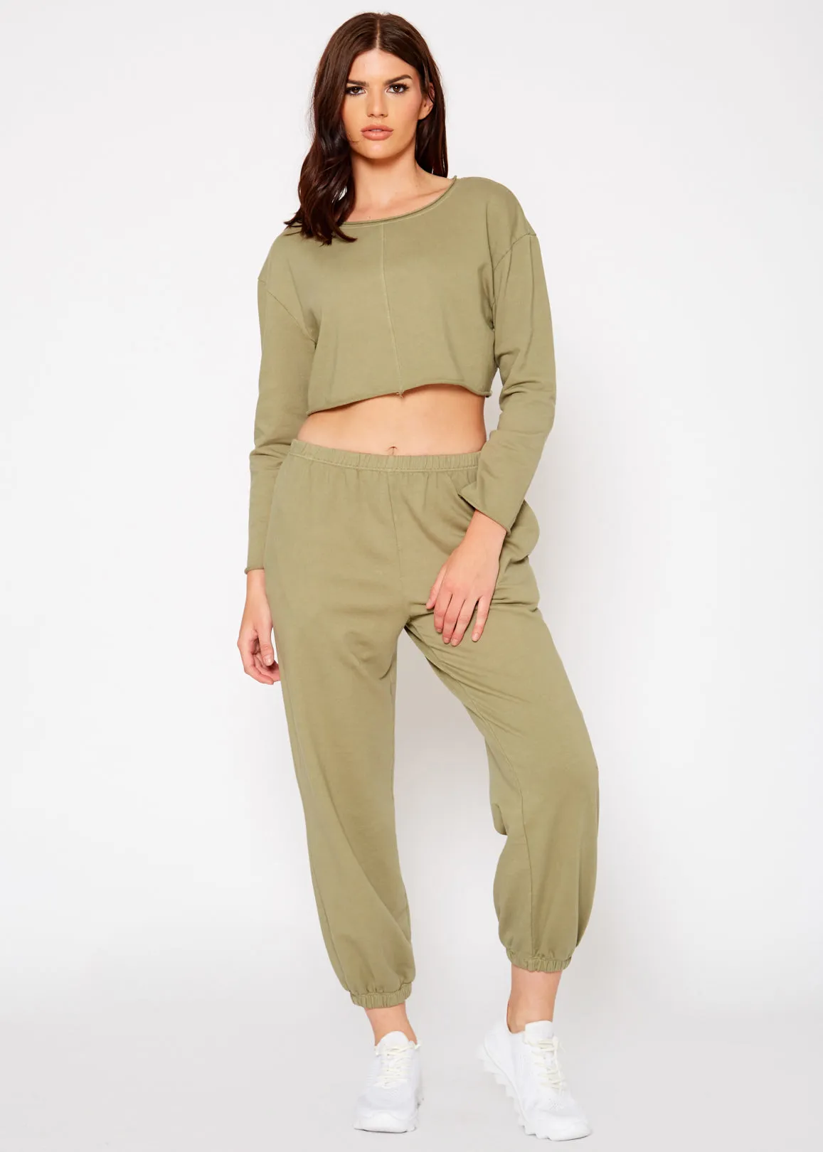 Essential French Terry Sweatpants In Olive