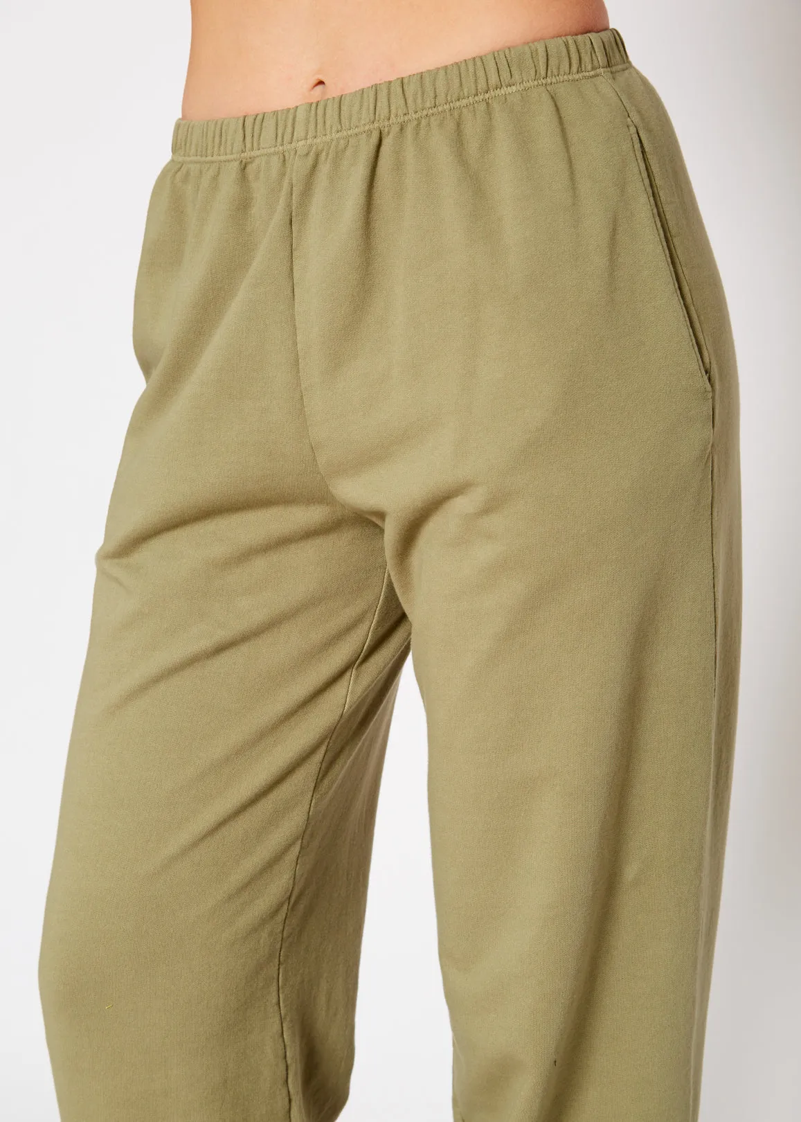 Essential French Terry Sweatpants In Olive