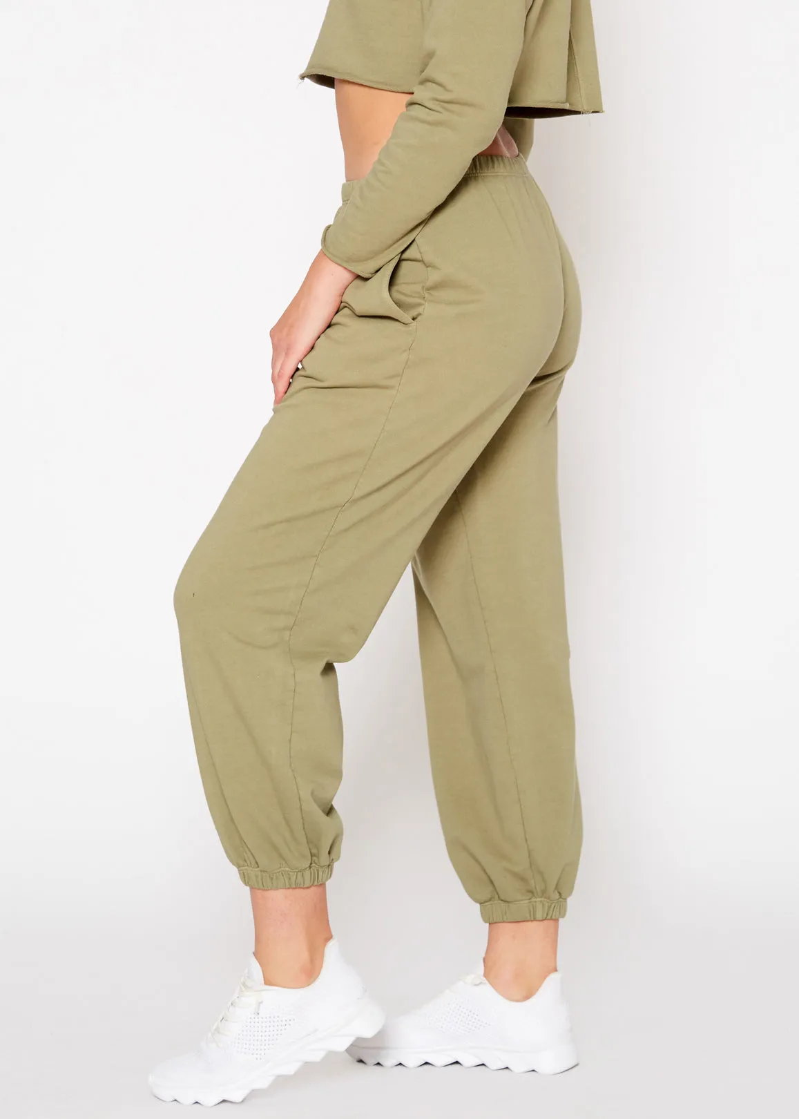 Essential French Terry Sweatpants In Olive