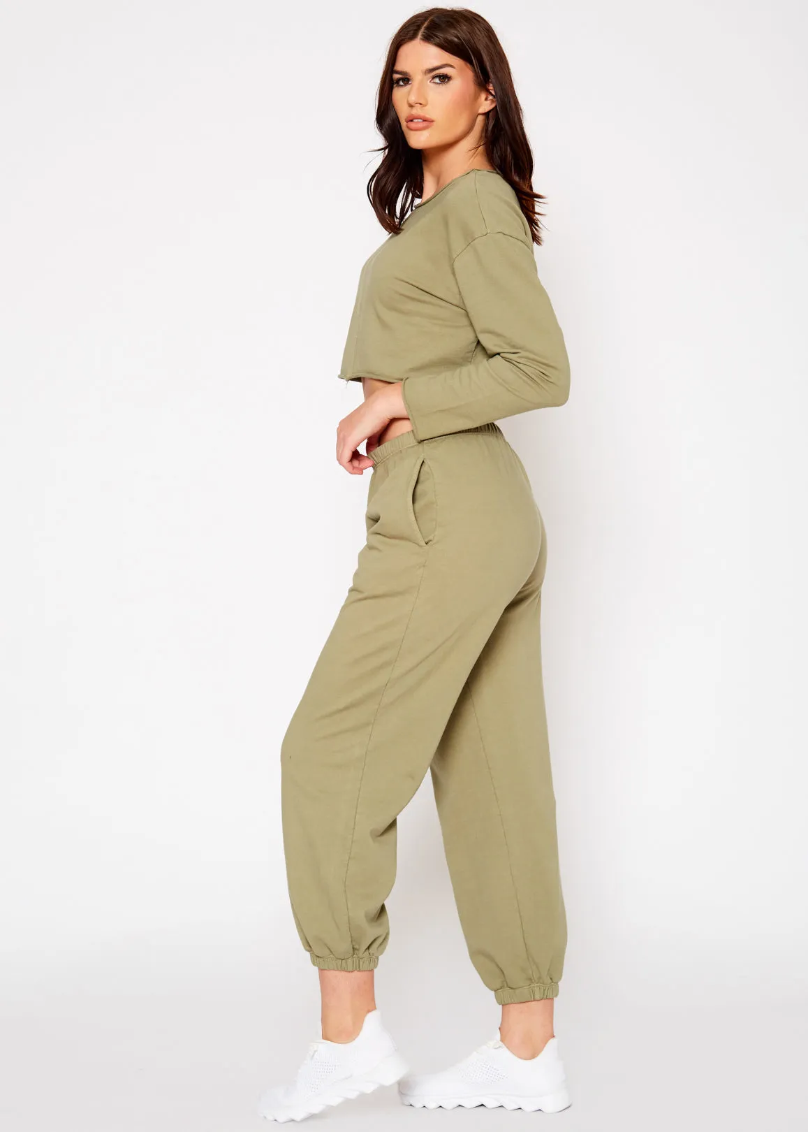 Essential French Terry Sweatpants In Olive