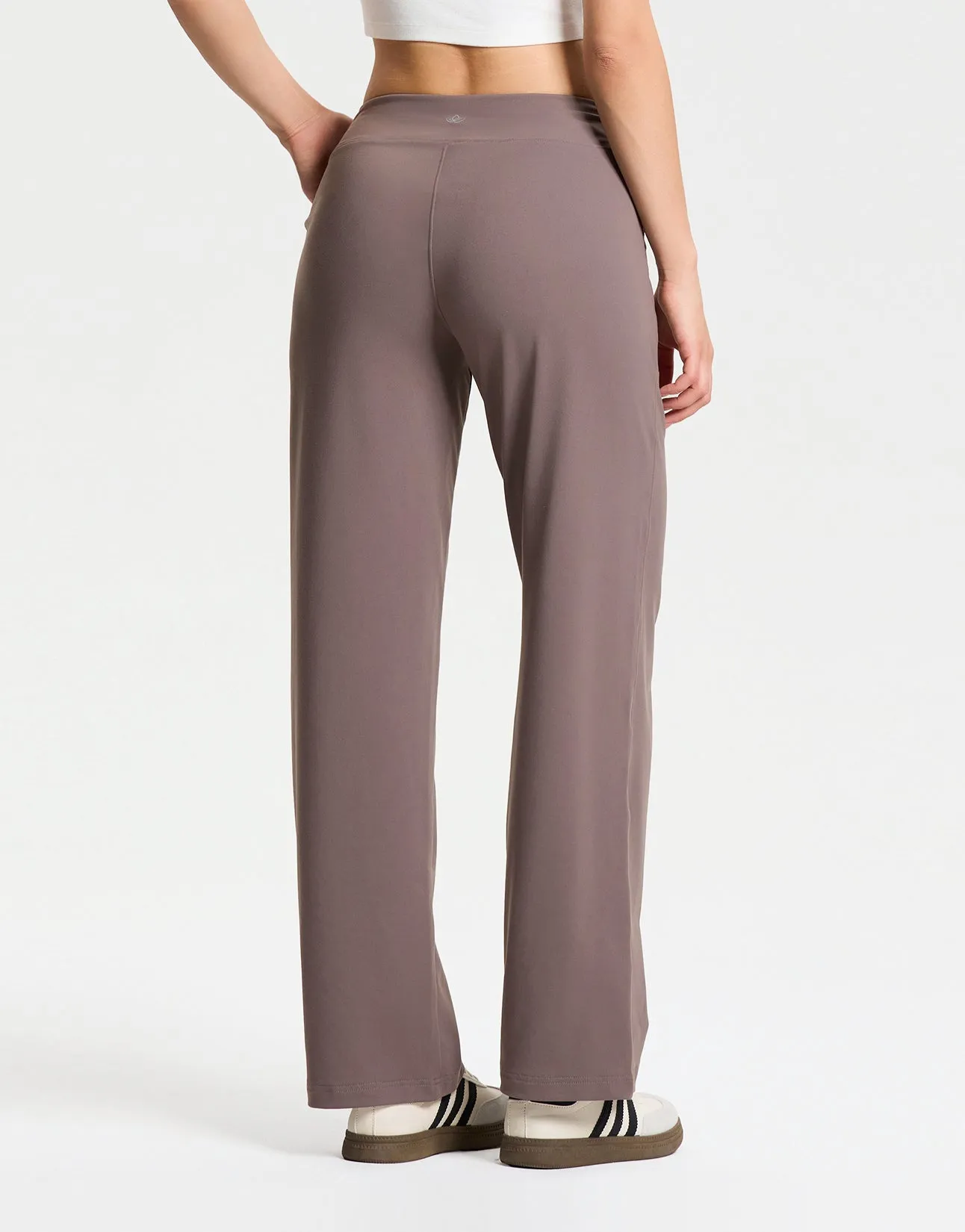 Essential Wide Leg Yoga Pants (Taupe)