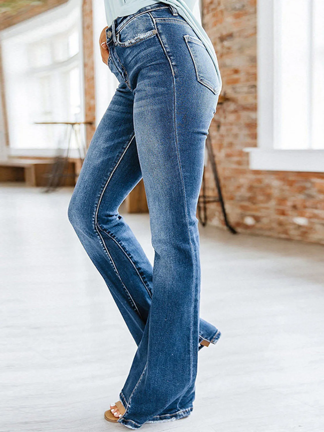 Explore More  Collection - Cat's Whiskers Bootcut Jeans with Pockets