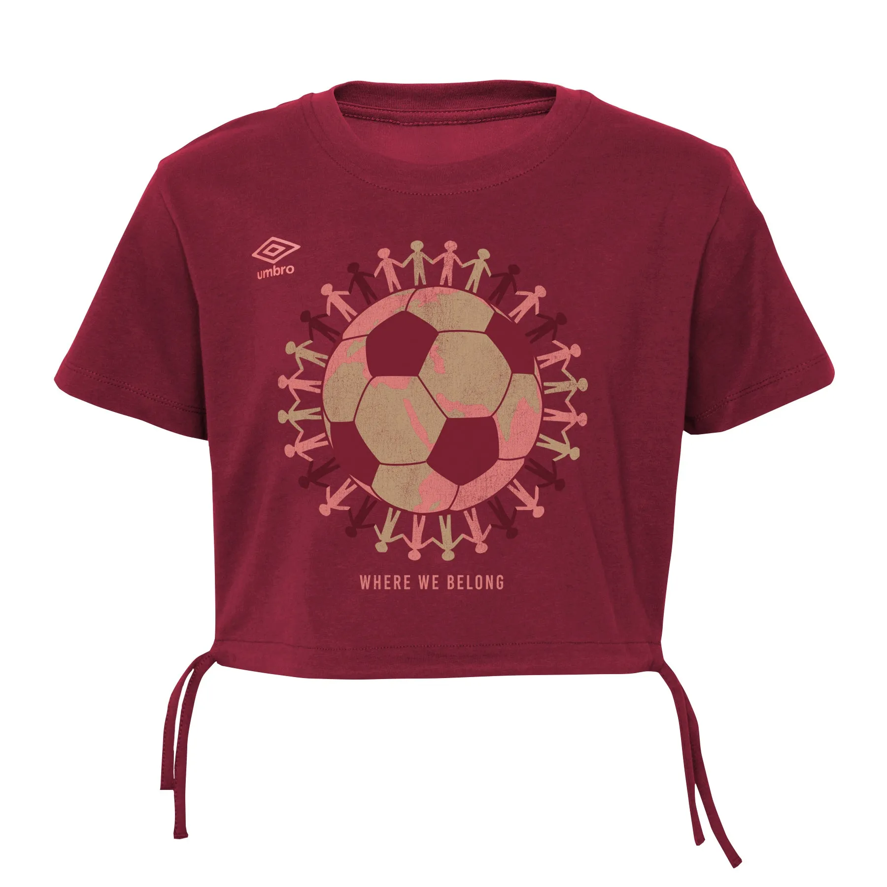 F22 UMBRO GIRLS CINCHED BOTTOM TEE