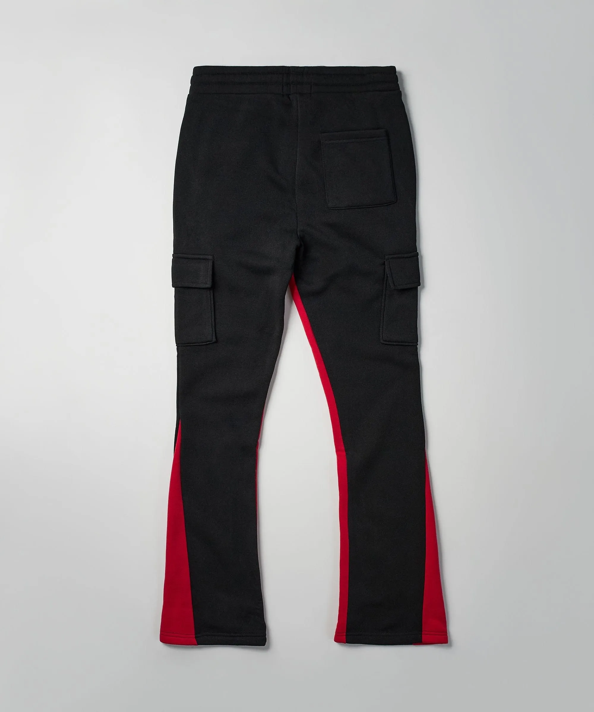 Flare Fleece Sweatpants - Black And Red