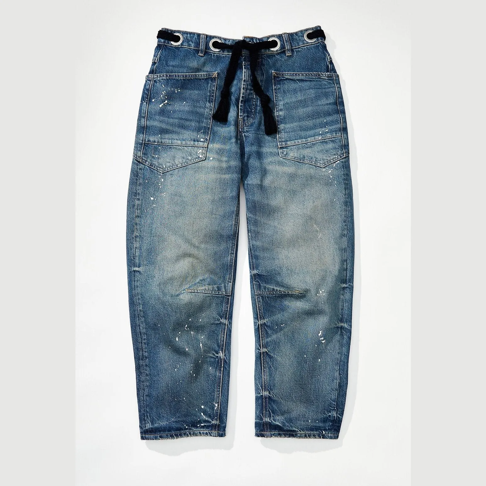 Sure! Heres an optimized title with descriptive modifiers:

Free People Womens Moxi Stretch Pull-On Barrel Leg Jeans