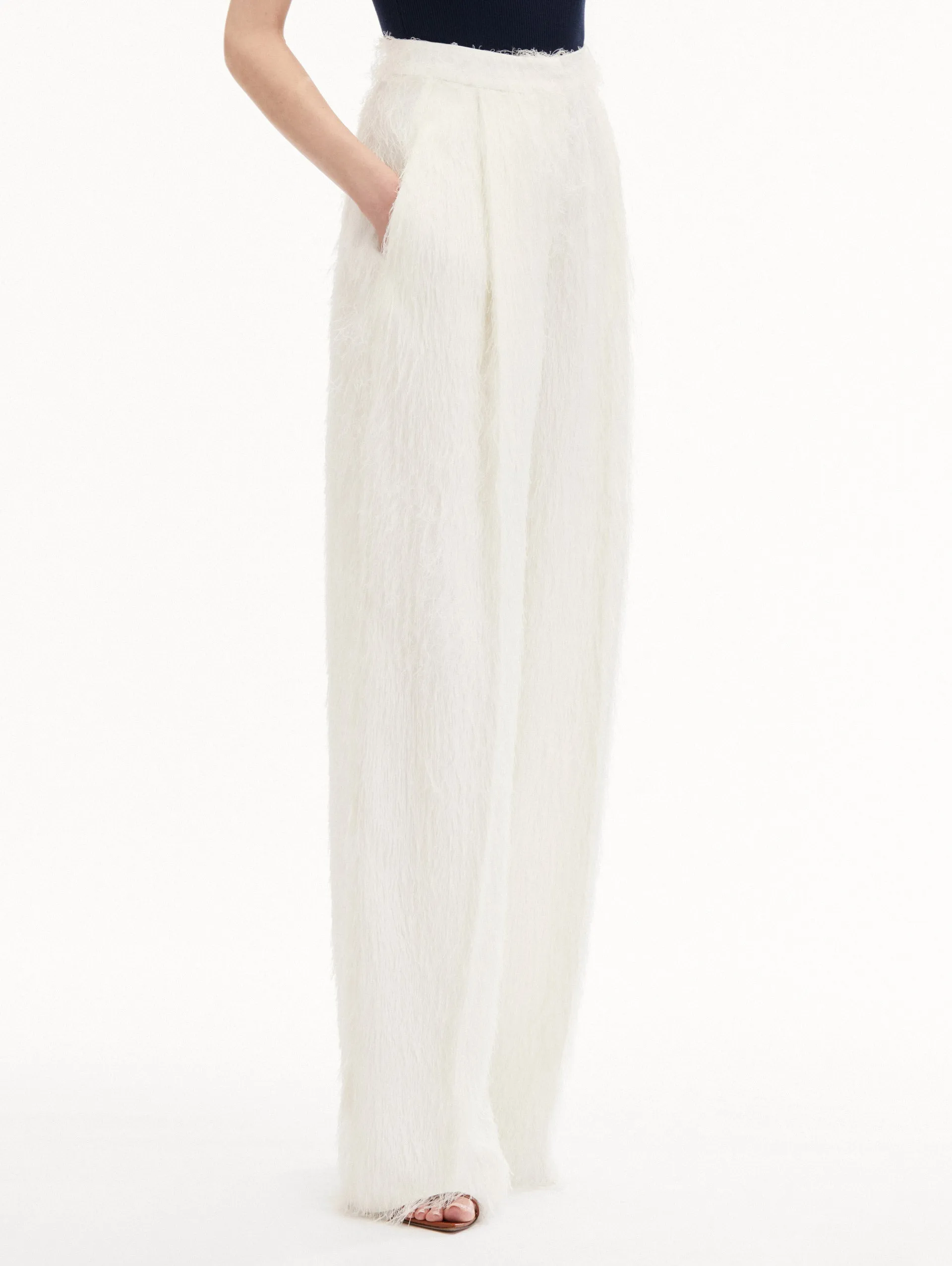 Fringe Fil Coupé Wide Leg Pant