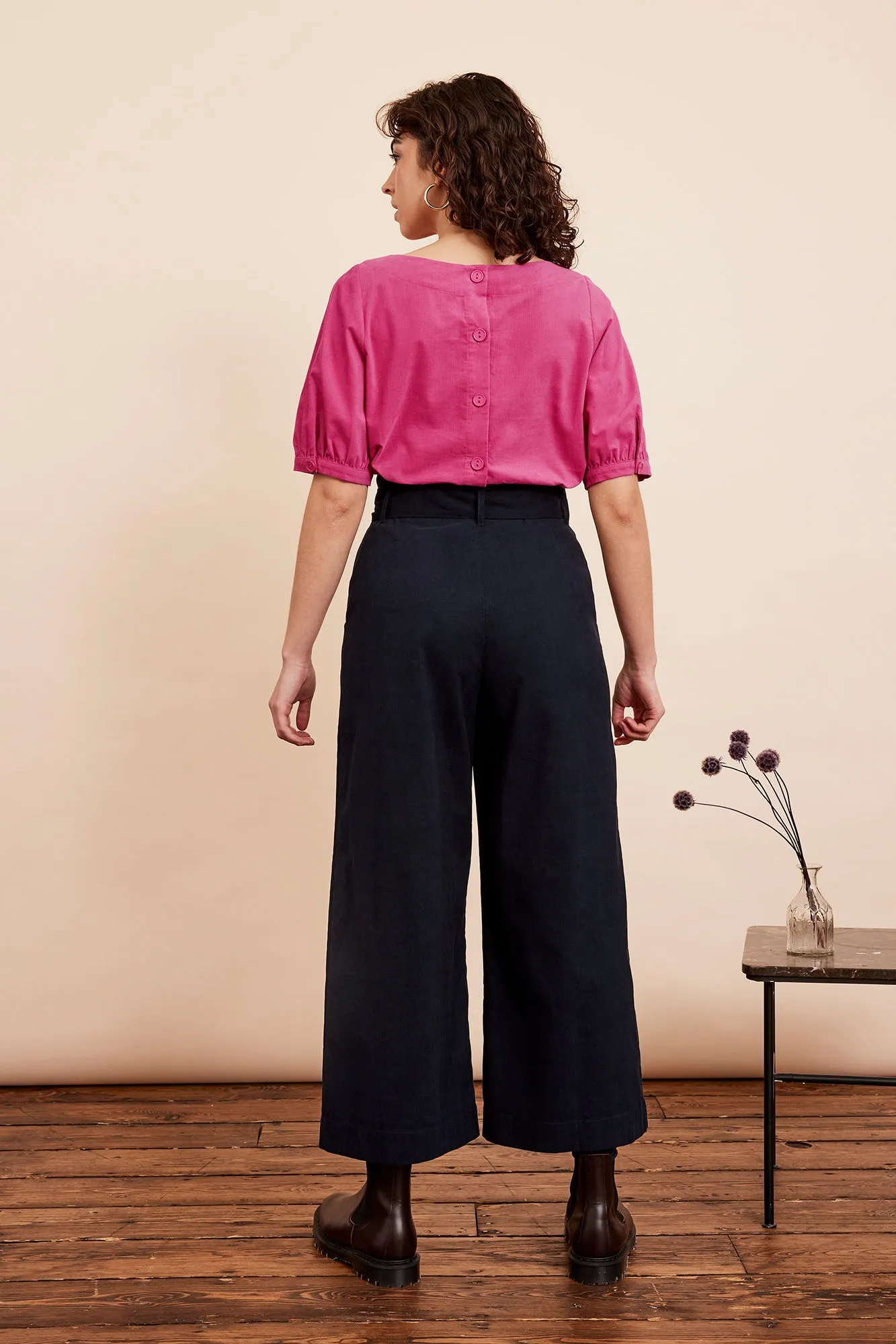 Gilda Needlecord Petrol Blue Trouser