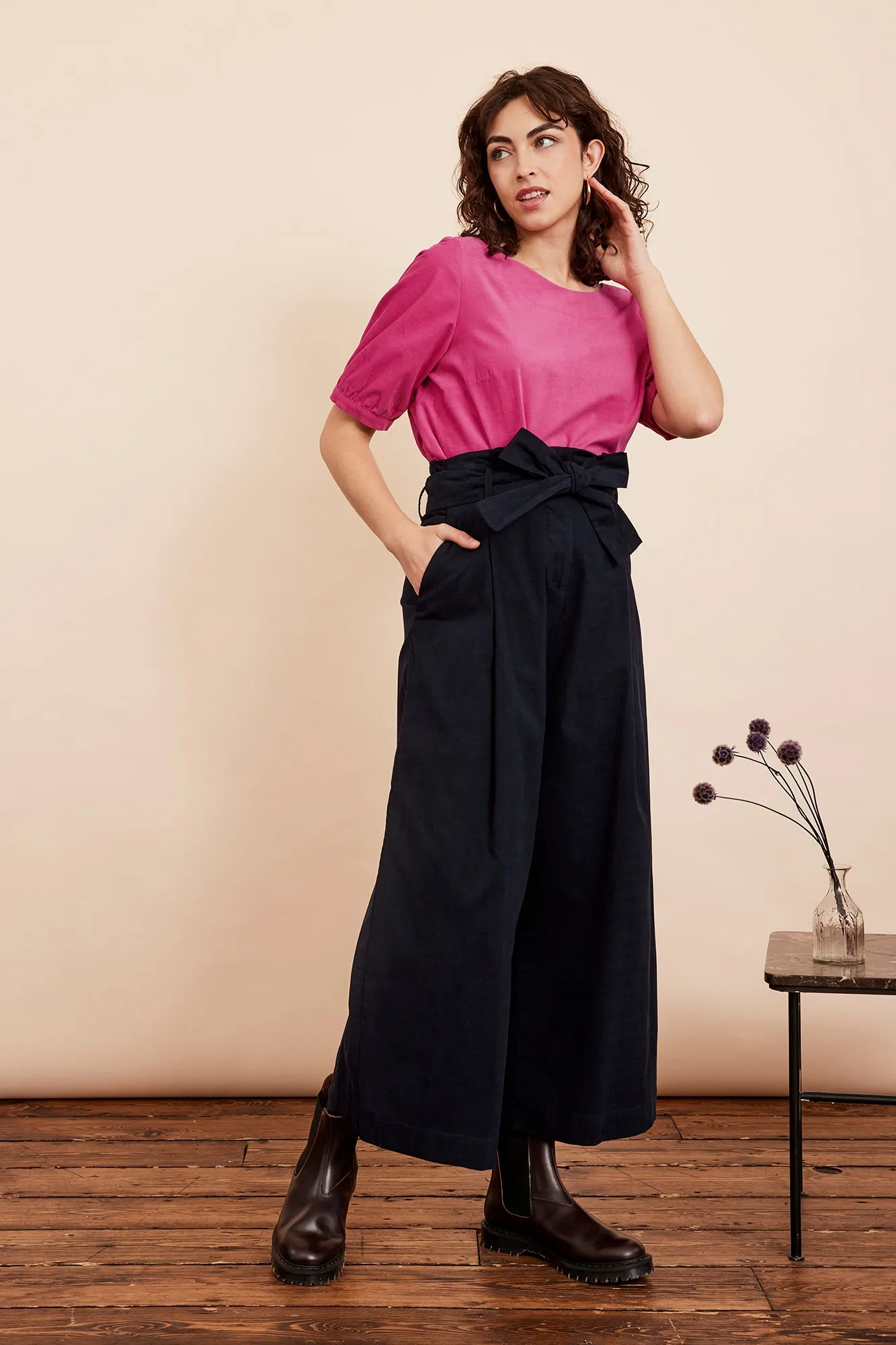 Gilda Needlecord Petrol Blue Trouser