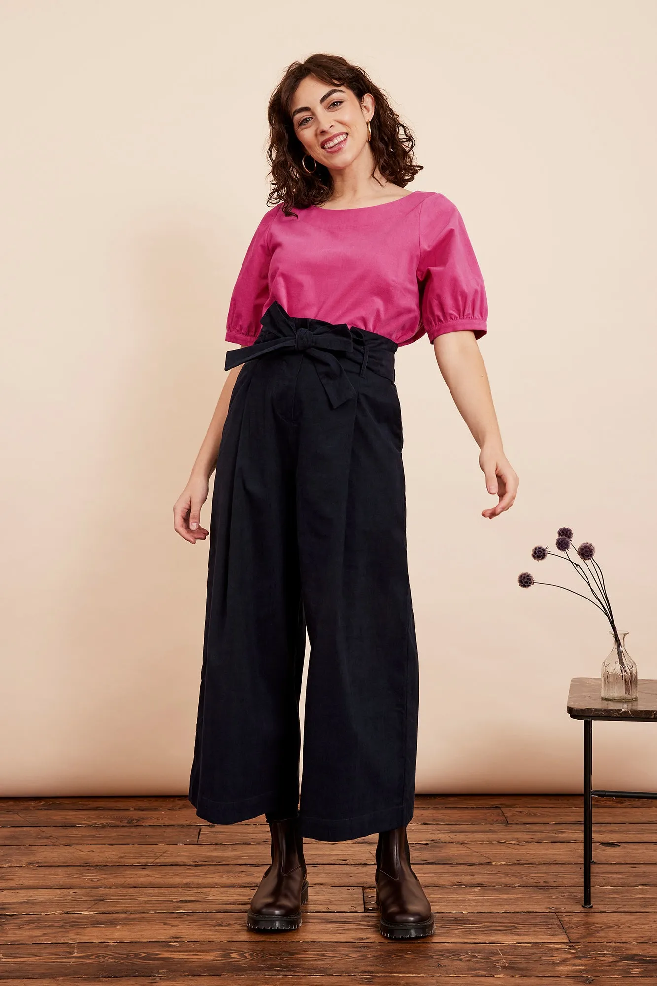 Gilda Needlecord Petrol Blue Trouser