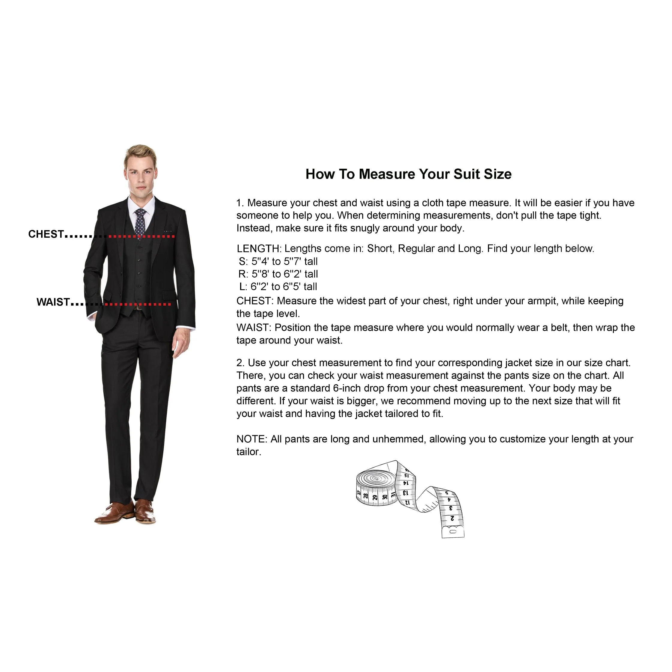 Gino Vitale Men's 3-Piece Slim Fit Check Suit