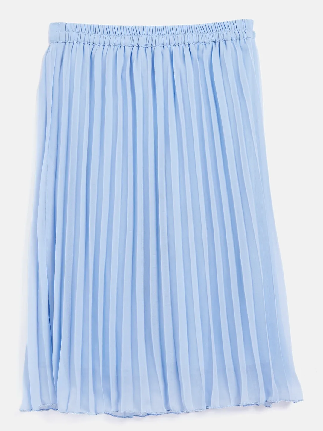 Girls Blue Pleated Skirt