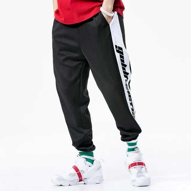 Gold Miner Print Elastic Jogger Sweatpants