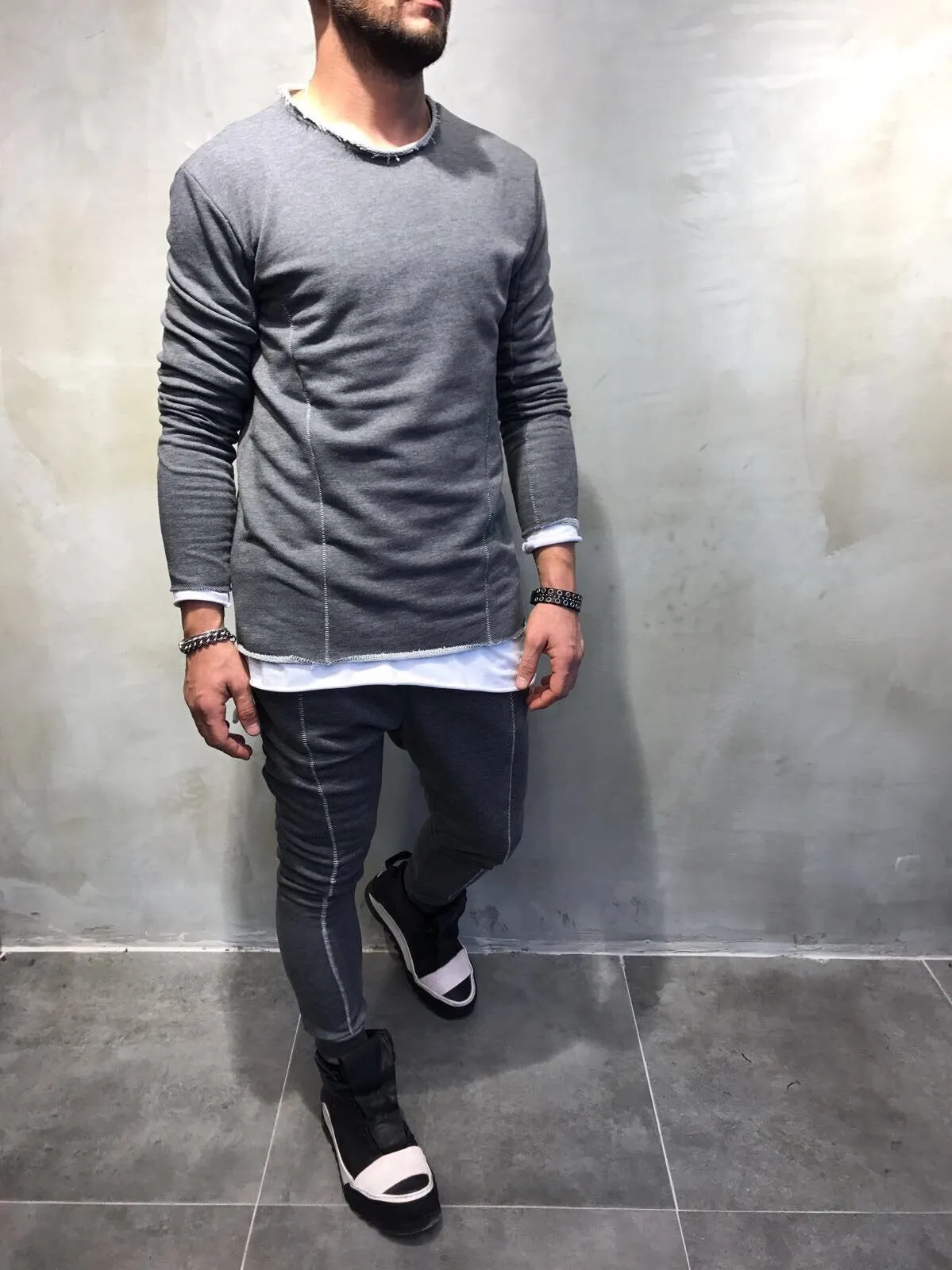 Gray Jogger Pant SJ250 Streetwear Jogger Pants