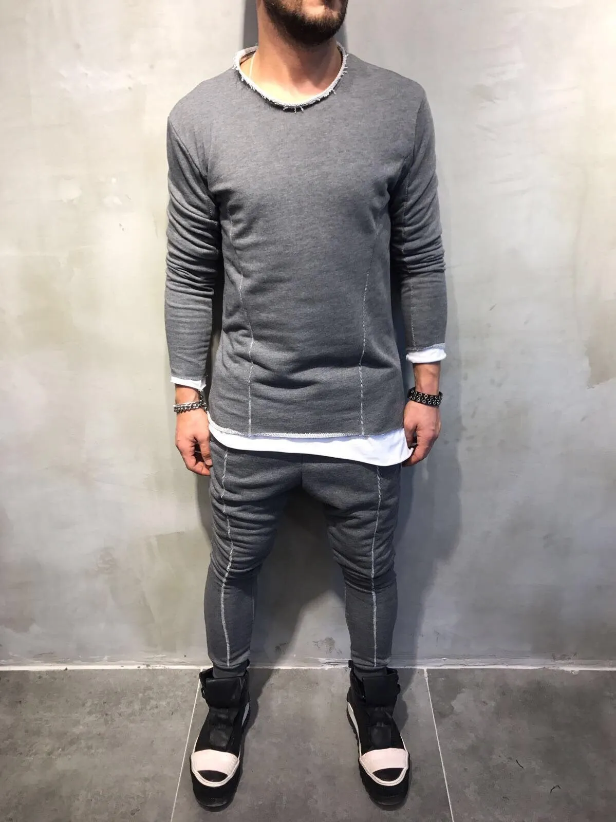 Gray Jogger Pant SJ250 Streetwear Jogger Pants