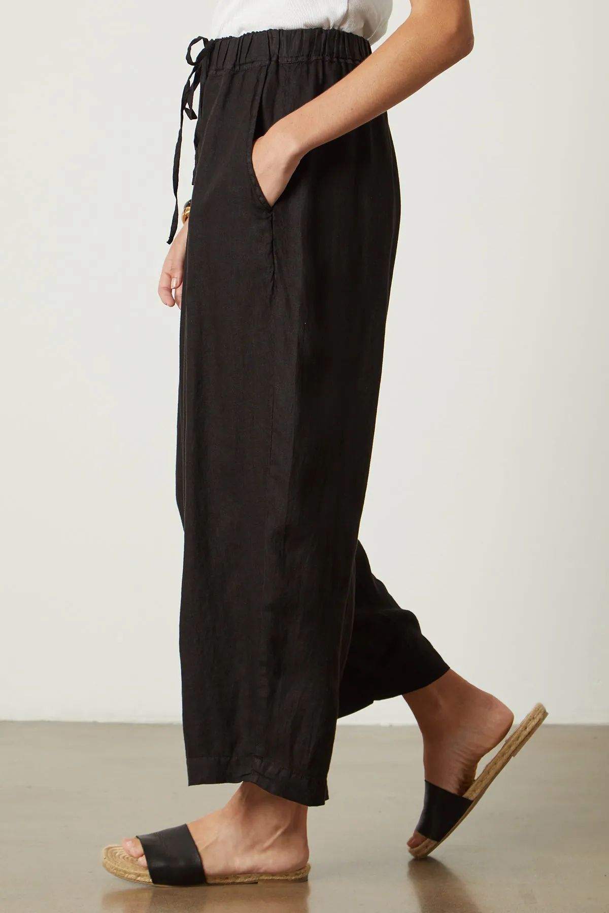 HANNAH LINEN WIDE LEG PANT