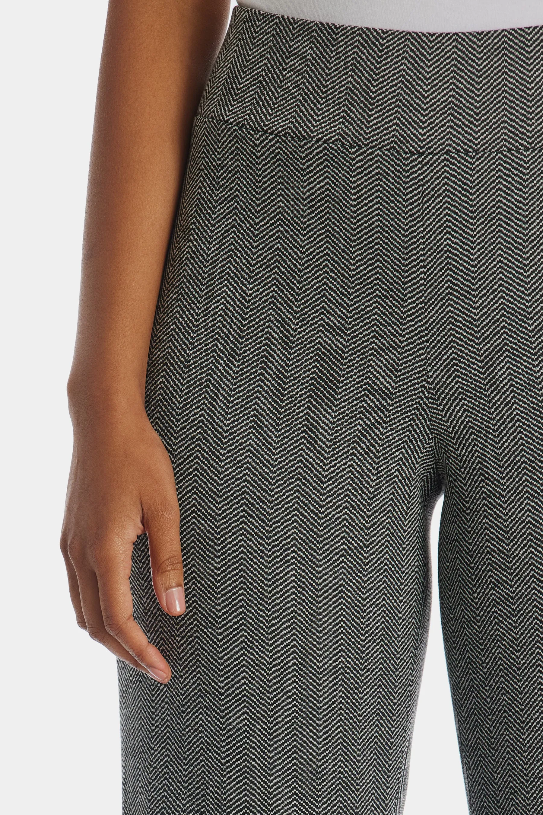 Herringbone Pull On Wide Leg Pant