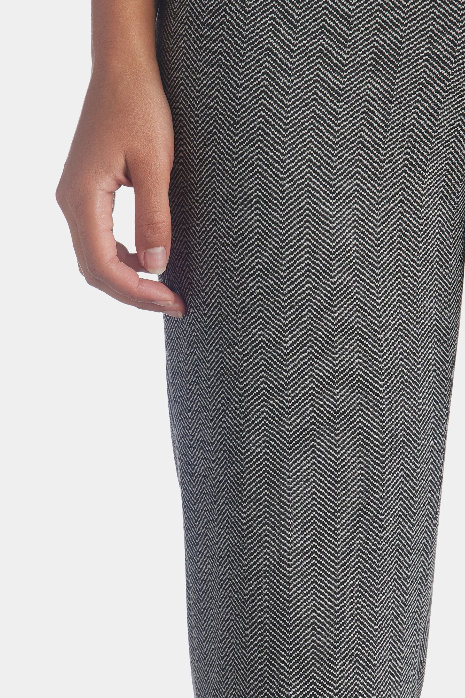 Herringbone Pull On Wide Leg Pant