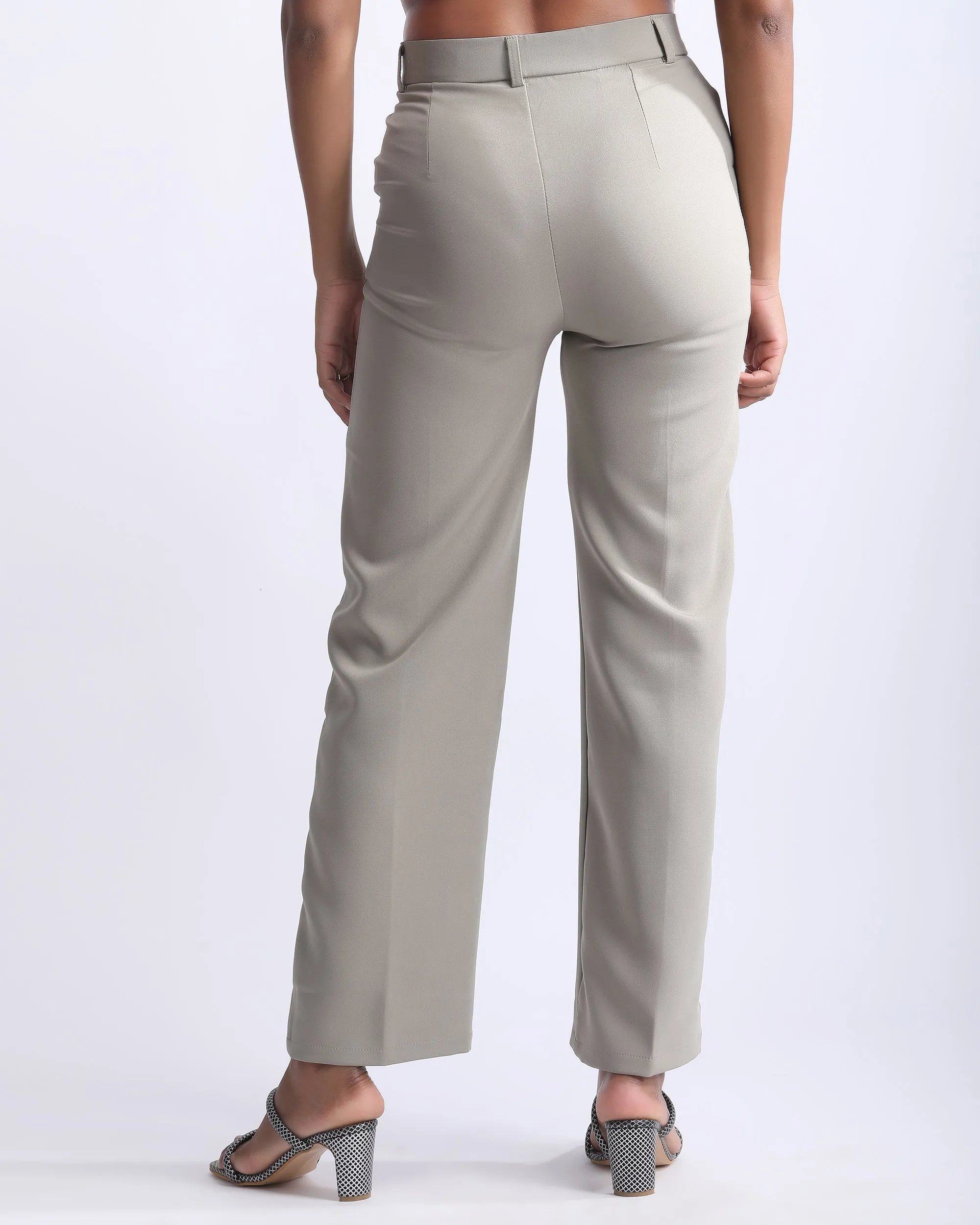 HIGH WAIST STRAIGHT FIT PANTS